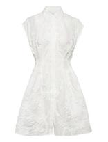 2NDDAY - 2Nd Jamz - Crisp Summer Shirting - Trumpa suknelė - Balta