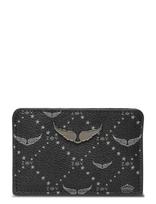 Zadig & Voltaire - Zv Pass Monogram - Kortelių dėklas - Juoda