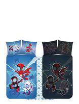 Spider-man - Bed Linen Spidey 5458 Glow - 100X140 40X45 Cm - Patalynės komplektas - Mėlyna