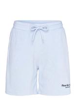 Sporty & Rich - Eden Script Unisex Terry Short - Sportiniai šortai - Mėlyna