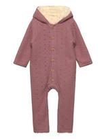 Minymo - Suit Knit W. Teddy Lining - Flisinis kombinezonas - Rožinė