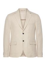 Bruun & Stengade - Bs Sasso Classic Fit Blazer - Vieneilės striukės - Kreminė spalva
