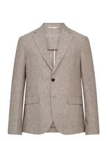 Bruun & Stengade - Bs Sasso Classic Fit Blazer - Vieneilės striukės - Smėlio