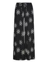 Gina Tricot - Textured Wide Trousers - Plačios kelnės - Juoda
