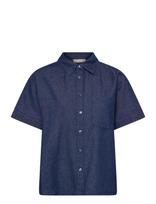 FREE/QUENT - Fqesronda-Shirt - Džinsiniai marškiniai - Tamsiai mėlyna