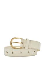 Fabienne Chapot - Cut It Out Heart Belt Suede - Juosmens diržas - Kreminė spalva