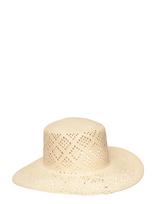 Lauren Ralph Lauren - Open-Worked Straw Sun Hat - Šiaudinė skrybėlė - Kreminė spalva