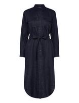 Lauren Ralph Lauren - Soft Drapey Linen-Wvn-Dresses - Iki kelių ir midi suknelės - Tamsiai mėlyna