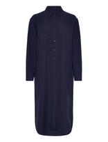 Lauren Ralph Lauren - Double-Faced Georgette Shirtdress - Iki kelių ir midi suknelės - Tamsiai mėlyna