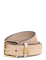 Lauren Ralph Lauren - Logo-Keeper Suede Belt - Juosmens diržas - Smėlio