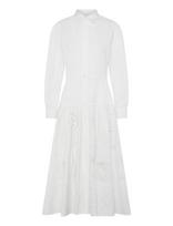 Polo Ralph Lauren - Emb 80/2 Mw Ctn Pw-Wvn-Dresses - Ilga suknelė - Balta