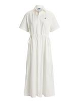 Polo Ralph Lauren - 80/2 Mw Ctn Pw-Wvn-Dresses - Ilga suknelė - Balta