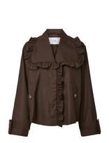 YAS - Yaselsana Ls Short Trenchcoat - Lietpaltis - Ruda