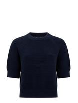 French Connection - Lily Mozart Ss High Neck Knit - Megztinis - Tamsiai mėlyna
