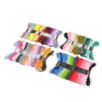 100 Skeins Embroidery Thread Durable Polyester 6 Strands Bright Rich Colors Multi Purpose