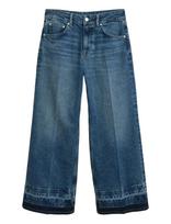 Gant - Cropped Flare Hem Detail Jeans - Platėjančios kelnės - Mėlyna