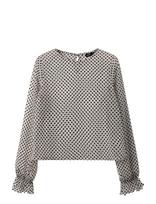 LMTD - Nlffledot Ls O-Neck Shirt - Palaidinės ir tunikos - Balta