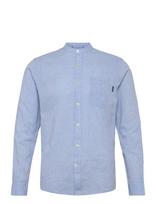 Lindbergh - Cotton/Linen Shirt L/S - Lininiai marškiniai - Mėlyna
