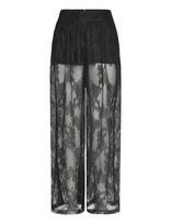 Bardot - Hildie Wide Leg Lace Pant - Plačios kelnės - Juoda
