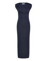 Rosemunde - Rwbillie Sl Drape Long Dress - Ilga suknelė - Tamsiai mėlyna