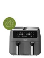 Hâws - Hâws Dual Air Fryer 2X4L 2800W Pfas Free Coating - Oro gruzdintuvė - Pilka