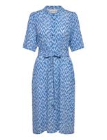 Lollys Laundry - Matall Midi Dress Ss - Iki kelių ir midi suknelės - Mėlyna
