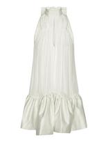 ROTATE - Gathered Mini Dress - Trumpa suknelė - Balta