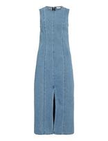 Vila - Viwinona New S/L O-Neck Long Denim Dress - Iki kelių ir midi suknelės - Mėlyna