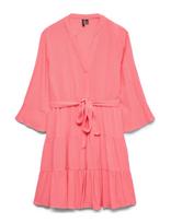 Vero Moda Maternity - Vmmmenny Ls V-Neck Short Dress Wvn Ga - Trumpa suknelė - Koralinė spalva