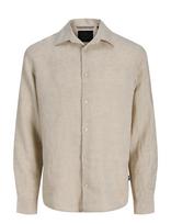 Jack & Jones - Jprblalawrence Linen Ls Shirt Sn - Lininiai marškiniai - Smėlio