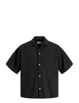Jack & Jones - Jormontauk Wavy Texture Shirt Ss Sn - Laisvalaikio marškiniai - Juoda