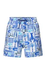 Jack & Jones - Jpstmaui Vibes Novelty Aop Swim Sh Jnr - Maudymosi šortai - Mėlyna