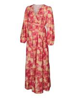 Mamalicious - Mlsandra Tess L/S Wo Long Dress 2F - Ilga suknelė - Raudona