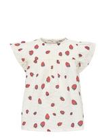 Kids Only - Kmgfina Cerise Ss Top Aop Wvn - Palaidinės ir tunikos - Kreminė spalva
