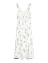 Vero Moda - Vmdicthe Sl Frill Ankle Dress Wvn Ga - Ilga suknelė - Balta