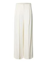 Selected - Slfextra Wide Ellie Hw Pant - Plačios kelnės - Kreminė spalva