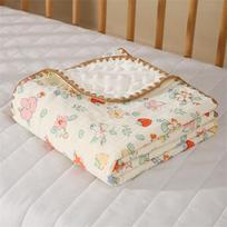 Baby Blanket Unisex Boys Girls Super Soft Crib Blanket Double Dot Lined Bed Blanket Newborn Toddler Stroller Crib Blanket 100x100cm