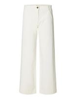 Selected - Slfwide Hotel Amour Mw Pant - Plačios kelnės - Kreminė spalva