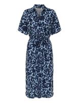 ONLY - Onlyasmin S/S Shirt Dress Wvn Noos - Iki kelių ir midi suknelės - Tamsiai mėlyna