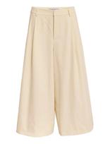 Minus - Msrienne Mid Waist Pant - Plačios kelnės - Kreminė spalva