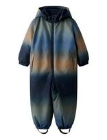 Name It - Nmmpsnow10 Suit Aop Flow Fo - Minkštas kombinezonas - Mėlyna