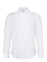Superdry - Riviera L/S Linen Shirt - Lininiai marškiniai - Balta