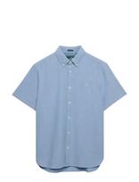 Superdry - Vintage Loom S/S Shirt - Marškiniai trumpomis rankovėmis - Mėlyna