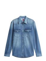 Tommy Jeans - Regular Denim Western Shirt Ext - Džinsiniai marškiniai - Mėlyna