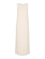 Calvin Klein - Viscose Sheer Stripe Shift Dress - Ilga suknelė - Kreminė spalva