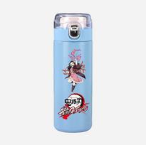 Anime Demon Slayer Printed 400Ml Water Bottle Thermos Cup Portable Stainless Steel Leak Proof Camping Water Cup Kid Gift