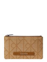 Calvin Klein - Emblem Aop Jacquard Cardcase - Kortelių dėklas - Smėlio