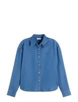 Tommy Hilfiger - Light Denim Boxy Shirt Ls - Džinsiniai marškiniai - Mėlyna