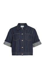ROUGE EDIT - Roumartine 2/4 Denim Shirt - Džinsiniai marškiniai - Tamsiai mėlyna
