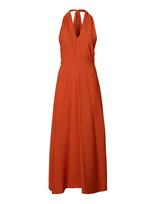 Selected - Slflisa Regular Halterneck Dress B - Ilga suknelė - Oranžinė